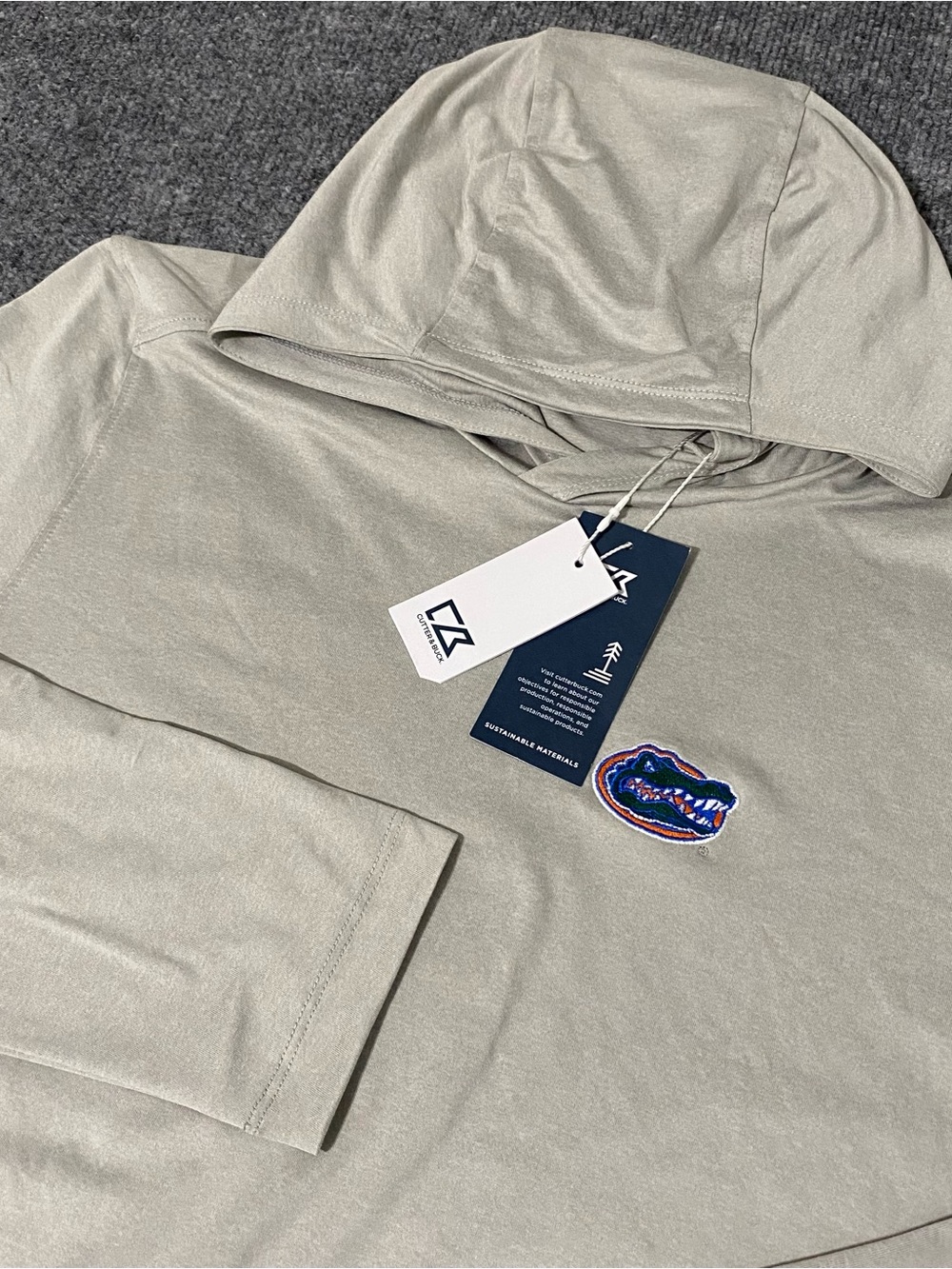 Florida Gators Cutter Buck Mens M Comfort Coastline Hooded Shirt NWT
